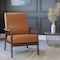 Flash Furniture Cognac LeatherSoft Arm Chair with Wood Frame IS-IT673317-BR-GG - alternate 3